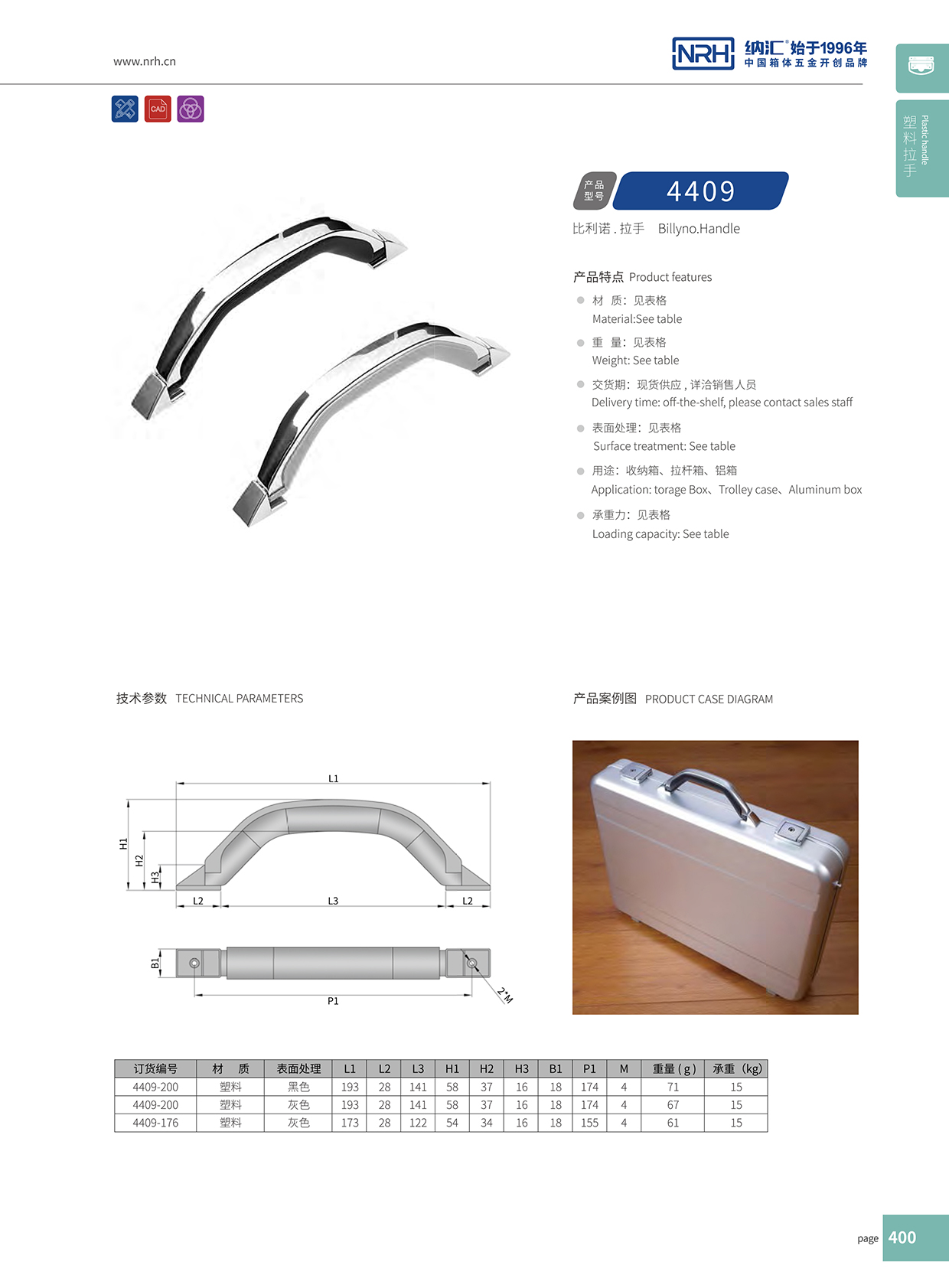 纳汇/NRH 4409-200 金属拉手